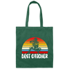 Baseball Catcher, Catcher Gift, Retro Catcher Gift, Love Retro Baseball, Catcher Vintage Canvas Tote Bag