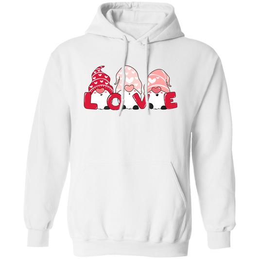 Cute Gnome, Set Of 3 Gnome, Love Gnome, My Love, Valentine's Day, Trendy Valentine Pullover Hoodie