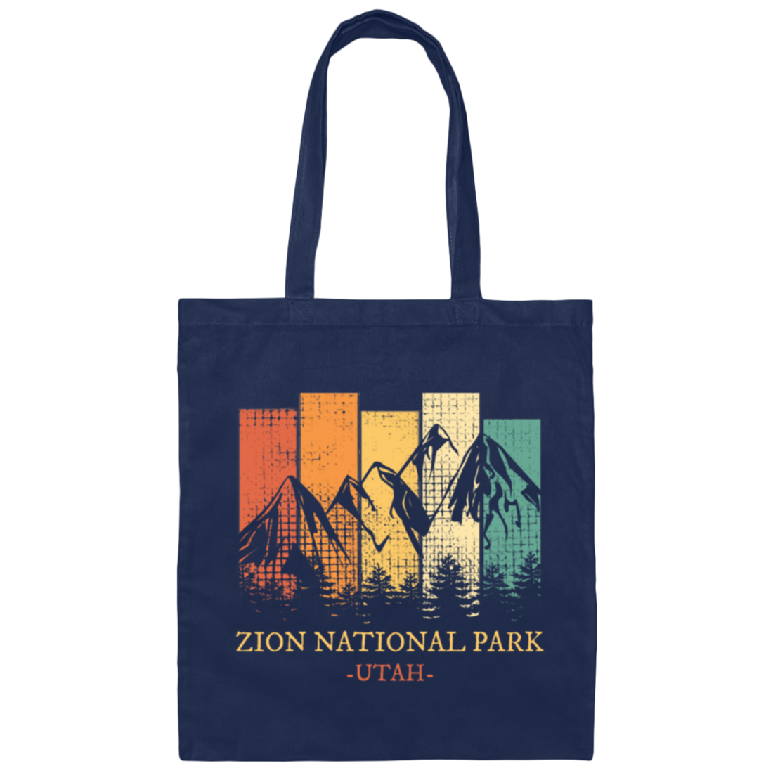 Retro Zion Park, National Park Lover, Best Zion Ever, Zion Mountain Gift Canvas Tote Bag