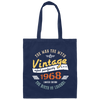 The Man The Myth, Vintage Aged Perfectly, 1968 Gift Idea, Limited Edition Canvas Tote Bag