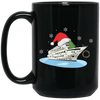 Shipping Cruise, Cruise Xmas, Love Cruise, Xmas Hat, Merry Christmas, Trendy Christmas Black Mug