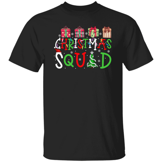 Christmas Squad, Christmas Gift Box, Xmas Light With Gift Box, Merry Christmas, Trendy Christmas Unisex T-Shirt