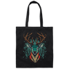 A Deer Head, Love Deer Gift, Deer Head Love Gift, Best Of Deer Retro Canvas Tote Bag