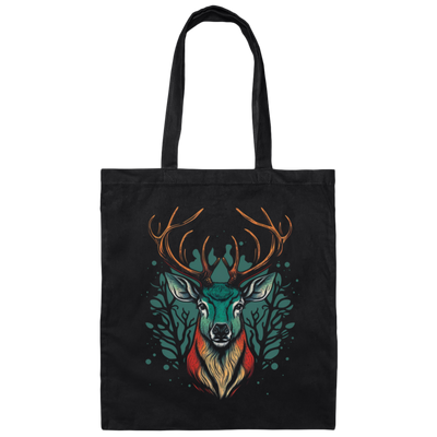 A Deer Head, Love Deer Gift, Deer Head Love Gift, Best Of Deer Retro Canvas Tote Bag