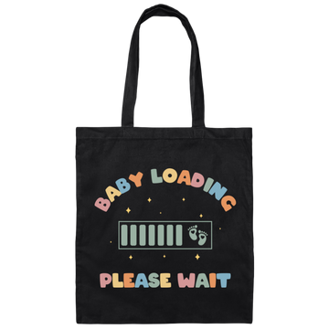 Baby Loading, Please Wait, Battery, Baby Energy Canvas Tote Bag