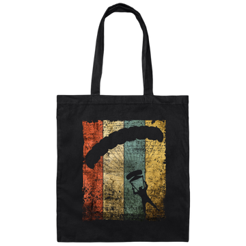 Skydiver, Retro Parachute, Paragliding Veterans Day, Army Vintage Style Canvas Tote Bag