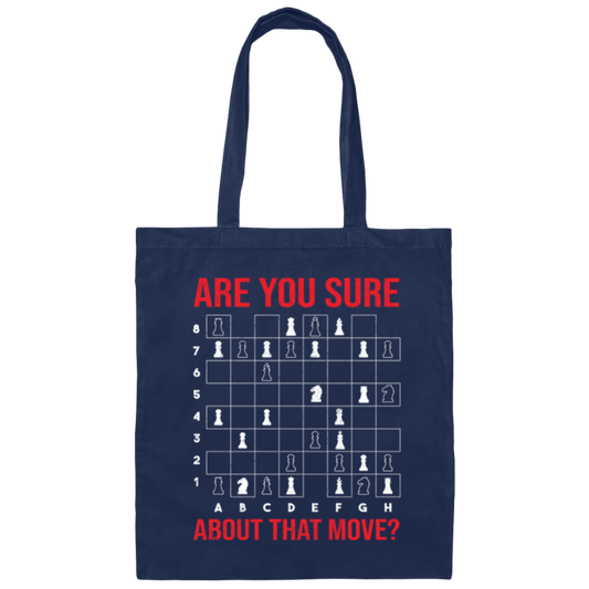 Are You Sure About That Movie, Chess Sport, Chess Movie Canvas Tote Bag