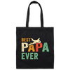 Papa Pilot, Vintage Style, Cool Pilot Gift Canvas Tote Bag