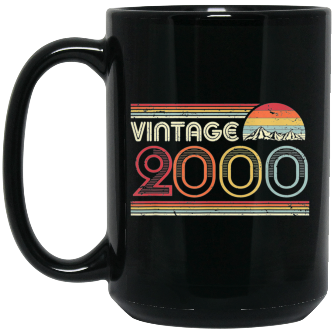 Bon In 2000, 2000s, Legend 2000 Gift Vintage Girl Boy Happy Black Mug