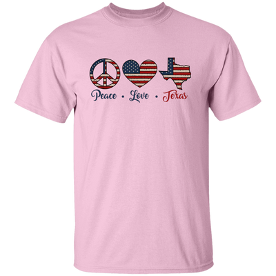 Peace Love Texas, Texas State, America Lover Unisex T-Shirt