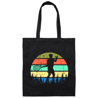 Retro Tennis, Tennis Coach Gift Canvas Tote Bag