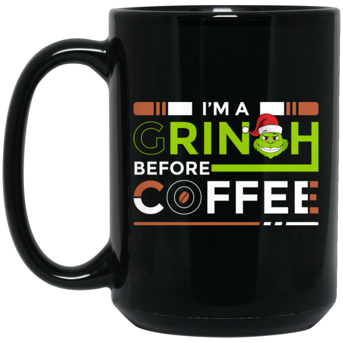 I Am A Grinch Before Coffee, Grinch Love Coffee, Trendy Halloween Black Mug