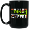 I Am A Grinch Before Coffee, Grinch Love Coffee, Trendy Halloween Black Mug