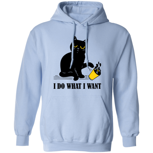 I Do What I Want, Black Cat, Push The Glass Over, Sassy Pussy Pullover Hoodie