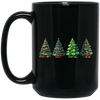 Xmas Tree, Set Of Christmas Trees, Four Xmas Trees, Merry Christmas, Trendy Chrismas Black Mug