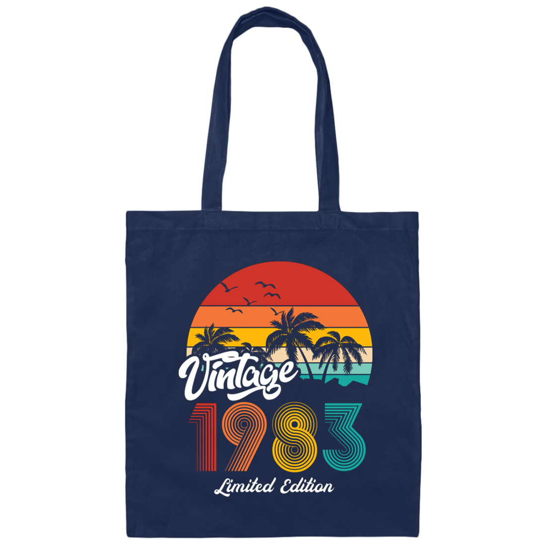 Vintage 1983, 1983 Birthday, 1983 Limited Edition, 1983 Retro Canvas Tote Bag
