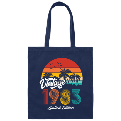 Vintage 1983, 1983 Birthday, 1983 Limited Edition, 1983 Retro Canvas Tote Bag