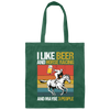 Retro Beer Lover, I Like Beer And Horse Racing And Maybe 3 People Canvas Tote Bag