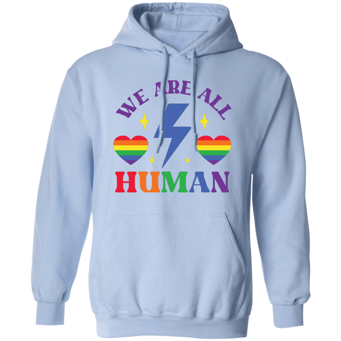 We Are All Human, LGBT Flash, LGBTQ+ Pride, Pride's Day Pullover Hoodie