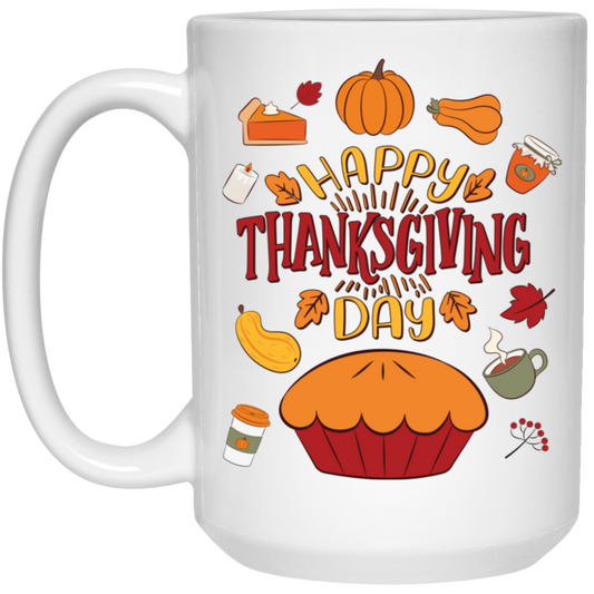 Happy Thanksgiving_s Day, Thanksgiving Iconic White Mug