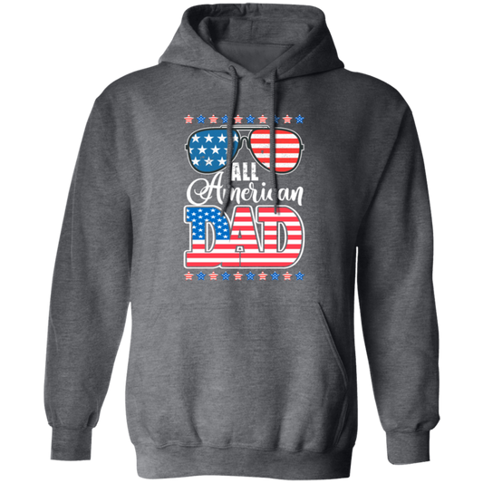 Father's Day, All American Dad, American Sunglasses Pullover Hoodie