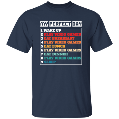 My Perfect Day Is With Play Video Games, Gamer Retro Unisex T-Shirt