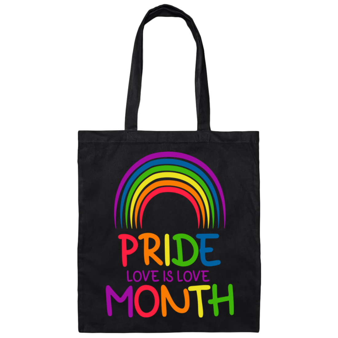 LGBT Gift, Pride Month, Love Is Love, LGBT Rainbow Canvas Tote Bag