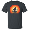 Big Foot Silhouette, Retro Big Foot, Big Foot Fishing Unisex T-Shirt