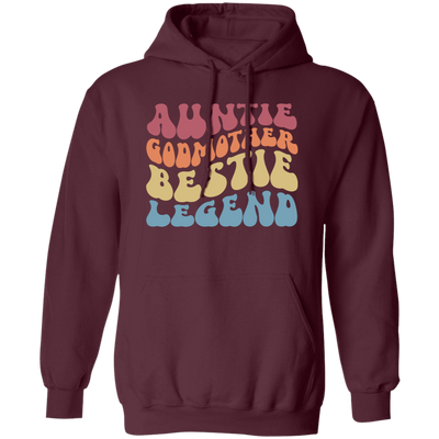 Auntie Godmother Bestie Legend, Retro Mother Gift Pullover Hoodie