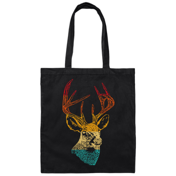 Head Deer Vinatge Head Deer Design For Animal Lover Canvas Tote Bag