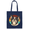 Retro Frenchie, Cute dog, French Bulldog, Dog Lovers, Vingtage Bulldog Gift Canvas Tote Bag
