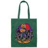 Halloween Holiday, Happy Halloween, Horror Night Canvas Tote Bag