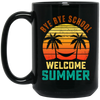 Bye Bye School, Cute Student, Retro Bye Bye School, Welcome Summer Black Mug