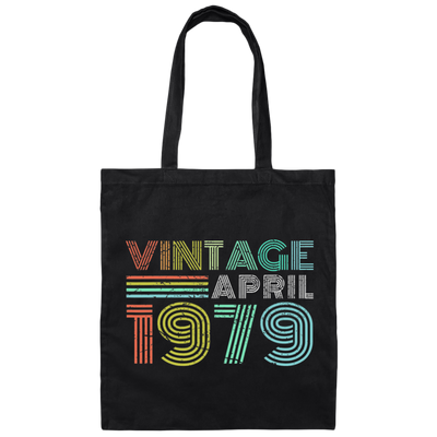 Birthday Gift Vintage April 1979 Forty Years Canvas Tote Bag
