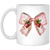 Pink Bow, Strawberry Lover, Strawberries Bow, Xmas Gift White Mug