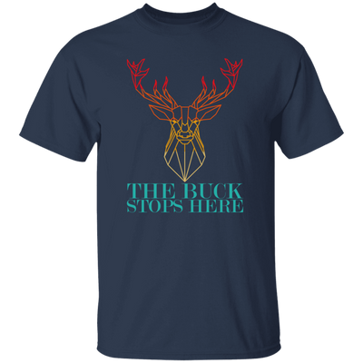 Vintage Abstract Deer Hunting, The Buck Stops Here, Deer Hunter Unisex T-Shirt