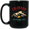 Colorado Park, The Centennial State, EST 1876, National Park Black Mug