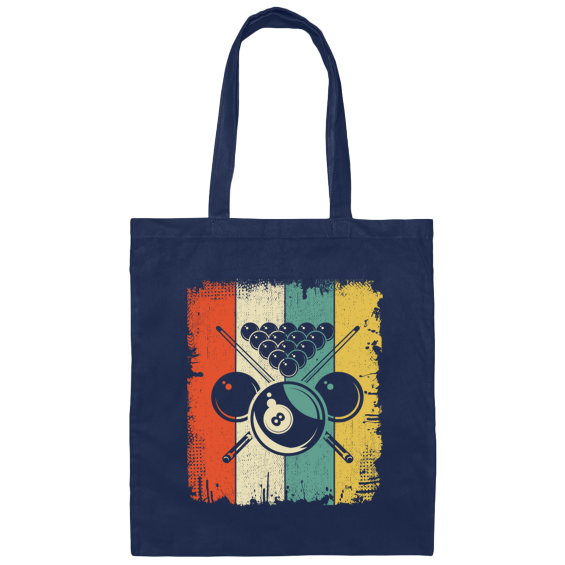 Retro Billard Fans Enthusiast Billiard Ball 8 Jokes puns Canvas Tote Bag