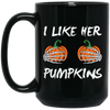 I Like Her Pumpkins, Sexy Girl, Trendy Halloween, Like Her Boobs Black Mug