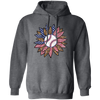 American Baseball, Sunflower Baseball, Leopard Sunflower-4 Pullover Hoodie