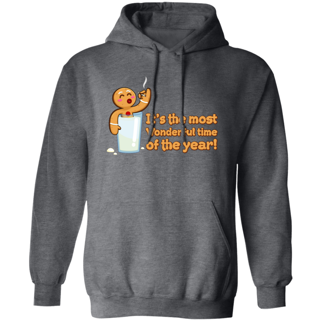 It's The Most Wonderful Time of The Year, Chilling Gingerbread, Merry Christmas, Trendy Christmas Pullover Hoodie
