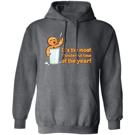 It's The Most Wonderful Time of The Year, Chilling Gingerbread, Merry Christmas, Trendy Christmas Pullover Hoodie