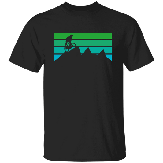 Mountains Vintage, Old With Mountain Bikers, Cycling Family, Green Moutain Unisex T-Shirt