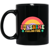 Sunshine Feeling Fine, Groovy Sunshine, Cute Sunshine Black Mug