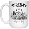 Tuscany, Vineyards, Florence Italy, Vineyards Italy White Mug