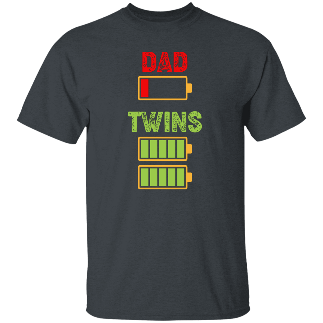 Dad Of Twins, Father's Day Gift, Dad Out Of Battery Unisex T-Shirt