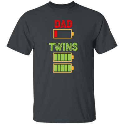 Dad Of Twins, Father's Day Gift, Dad Out Of Battery Unisex T-Shirt