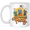 Halloween Party, Three Zombies, Zombie Boys, Trick Or Treat White Mug