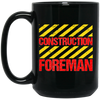 Foreman Gift, Foreman Construction, Construction Gift, Best Foreman Black Mug