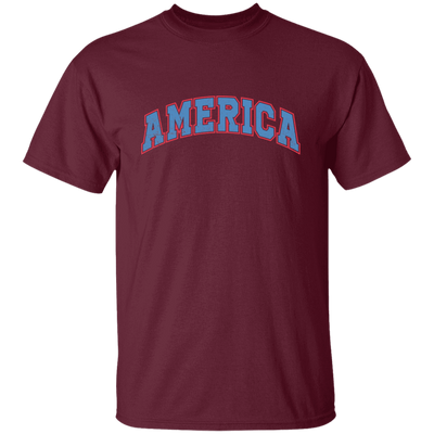 America Text, American Patriotic, 4th July Retro, 4th July Unisex T-Shirt